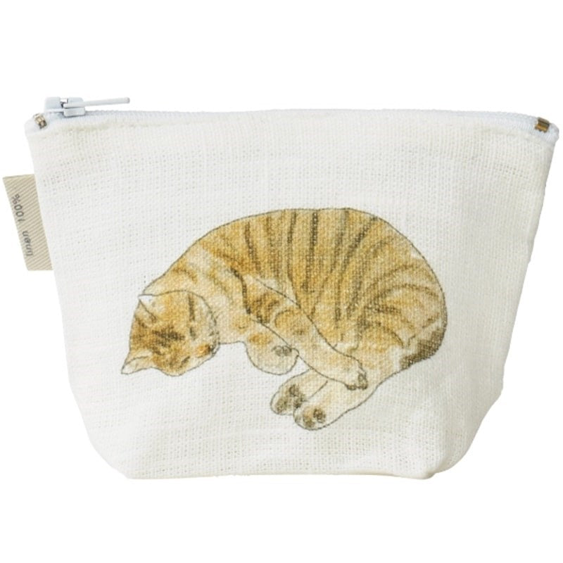 Fog Linen Work Isabelle Boinot Pouch – Two Cats (1 pc) - back of product shown.