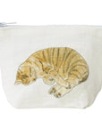 Fog Linen Work Isabelle Boinot Pouch - Two Cats - Back of product shown 