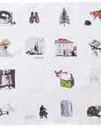 Fog Linen Work Misato Ogihara Handkerchief - Living with Cats
