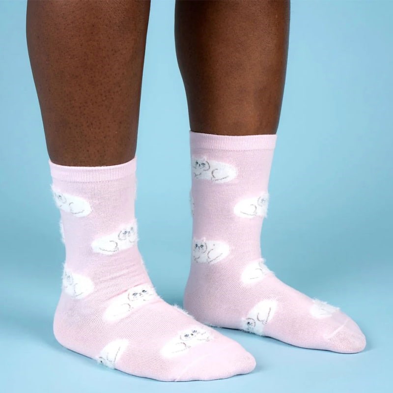 Coucou Suzette Persian Cat Socks - Model shown wearing product
