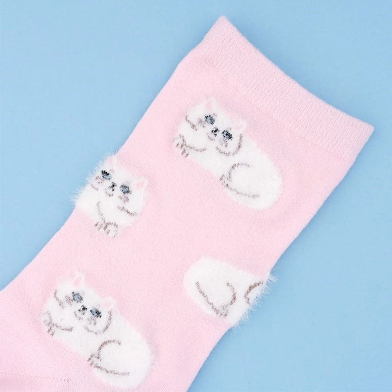 Coucou Suzette Persian Cat Socks - Closeup of product