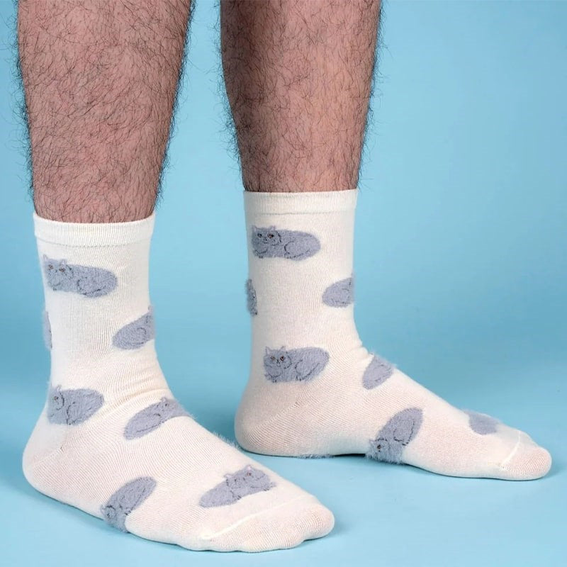 Coucou Suzette Suzette Cat Socks - Model shown wearing product