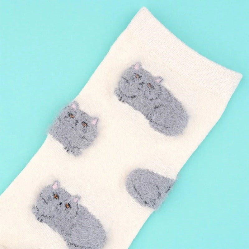 Coucou Suzette Suzette Cat Socks - Closeup of product