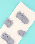 Coucou Suzette Suzette Cat Socks - Closeup of product