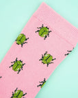 Coucou Suzette Beetle Socks - closeup of product