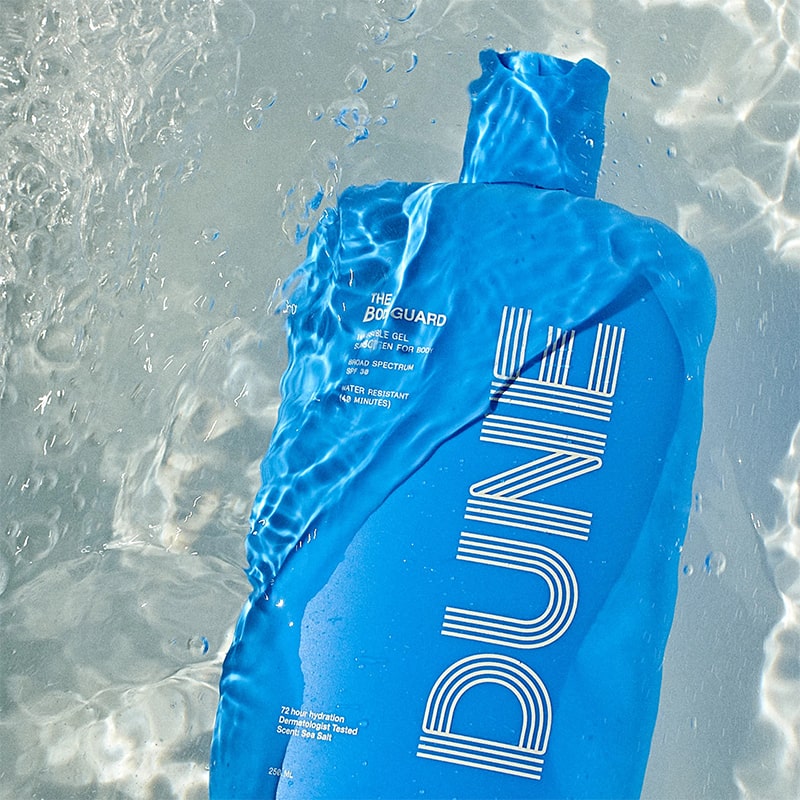 DUNE Suncare The Bod Gard - Product shown in water