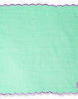 Furbish Studio Icon Linen Napkins - Mint + Lilac - Napkin unfolded