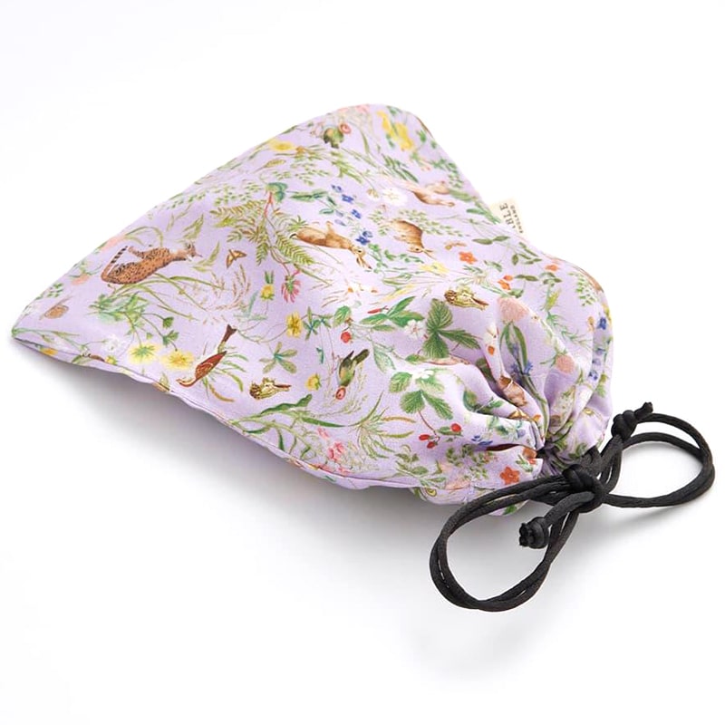 Fable England Meadow Creature Lilac Sleep Mask - sleep mask in small cloth bag