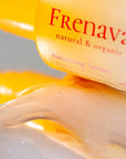 Frenava Balancing Serum - Closeup of product smear next to bottle