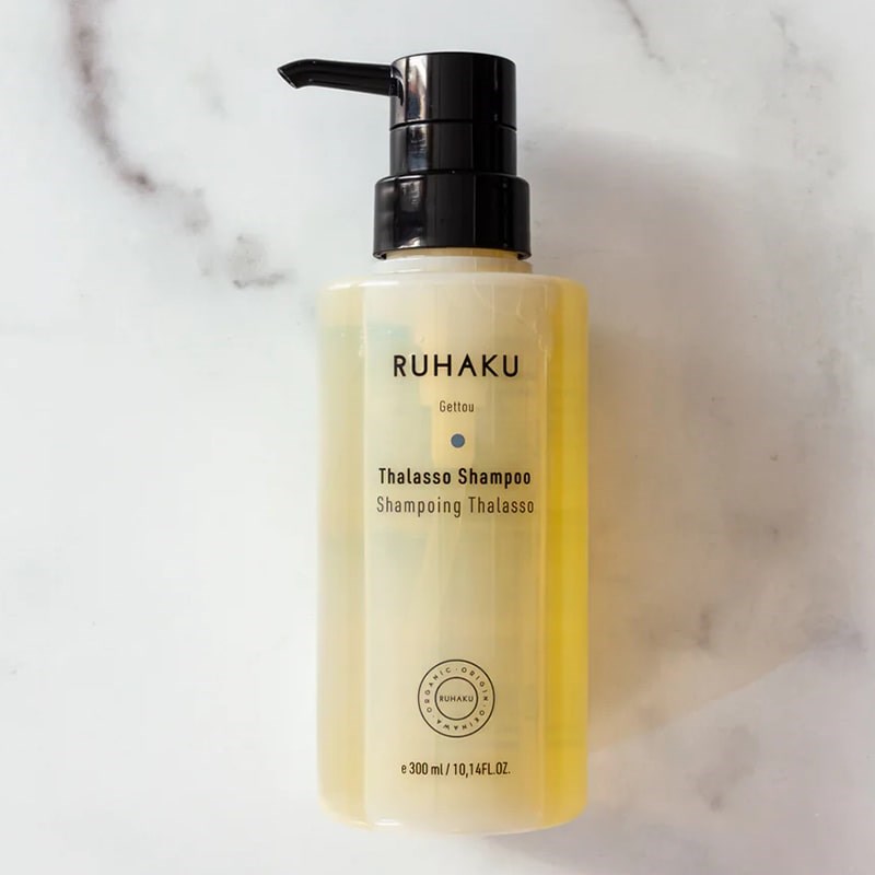 Ruhaku Thalasso Scalp & Hair Shampoo - Product shown on marble background