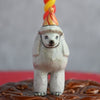 Camp Hollow Poodle Cake Topper - front close up view of cake topper