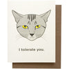 I Tolerate You Greeting Card