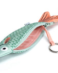 Don Fisher Mint Cardenal Keychain Purse - product shown unzipped with keychain hanging out