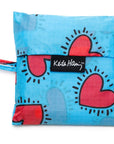 Baggu Standard Baggu - Keith Haring Hearts - Closeup of product folded up