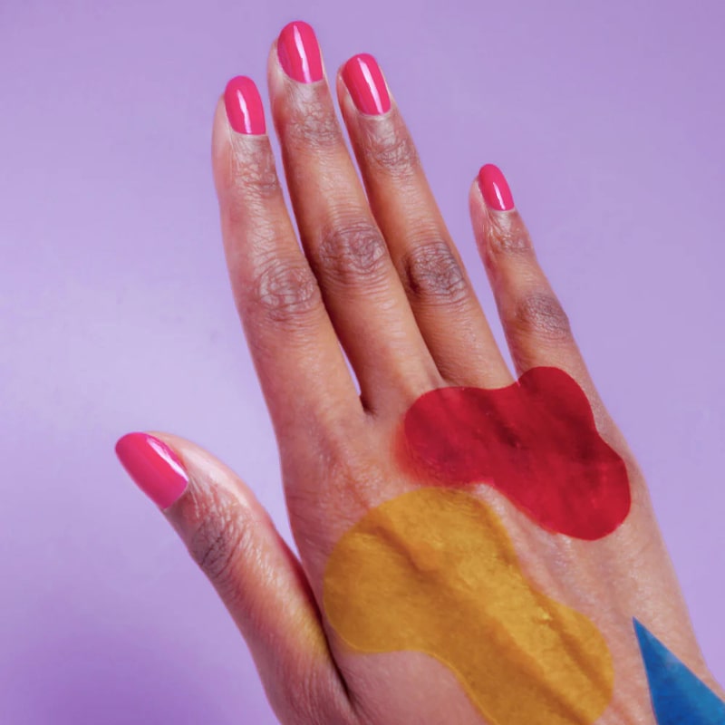 JINsoon Nail Lacquer - Flirt - model wearing nail polish