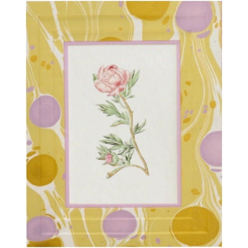 Craft Boat Hand Marbled Wall Picture Frame - Yellow