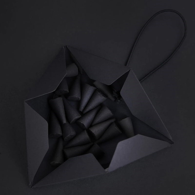 Lvnea Perfume Feu De Joie Incense Cones - Product shown on black background