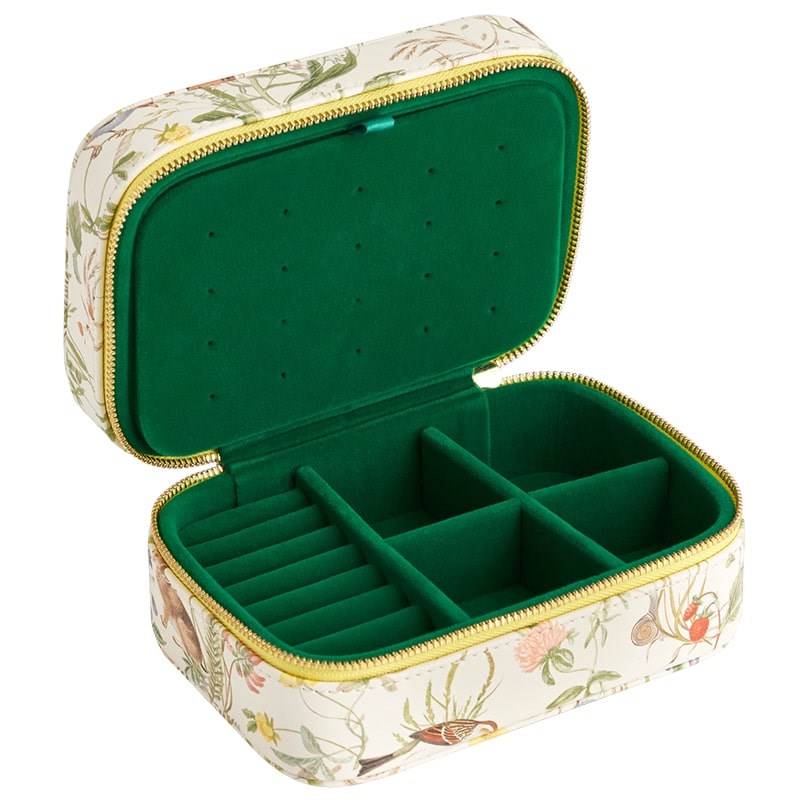 Fable England Large Meadow Creatures Jewelry Box - Marshmallow - Product shown open