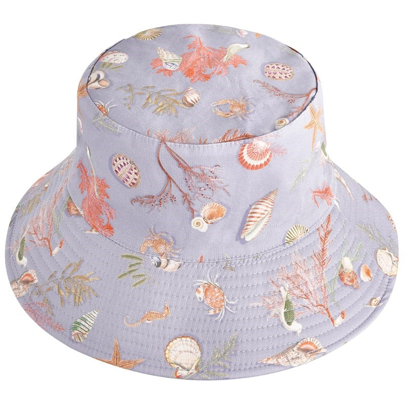 Fable England Whispering Sands Vintage Blue Bucket Hat - Product shown on white background