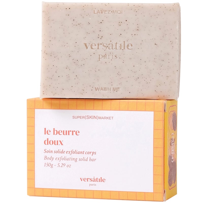 Versatile Paris Cleansing Exfoliating Solid Bar (150 g) - Product shown on top of box