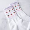 Tiepology Juicy Fruit Casual Socks - Strawberry - close up of product patterns