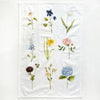 Emily Lex Studio Garden Flowers Tea Towel - product shown fully laid out showing pattern