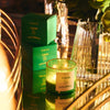 ROEN Candles Casa Polanco Scented Candle - product shown next to glass and packaging