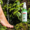 GEHWOL Foot Care Herbal Lotion - product shown near stream and models foot