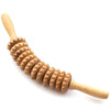 Tuuli Curved Wooden Cellulite Massage Roller - angled view of product