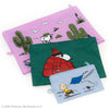 Baggu Go Pouch Set - Peanuts - products shown flattened 