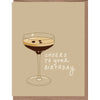 Scratch & Sniff Espresso Martini Birthday Greeting Card