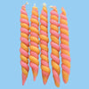 Pink & Yellow Twisted Beeswax Candle Set