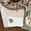 Emily Lex Studio Turkey Place Cards - products shown next to spoons, plate, and napkins
