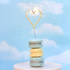 TOPS Malibu Big Golden Sparkler Wand Heart - product shown in pastries
