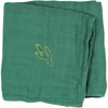 Double Gauze Cotton Embroidered Swaddle Fir Green - Cactus