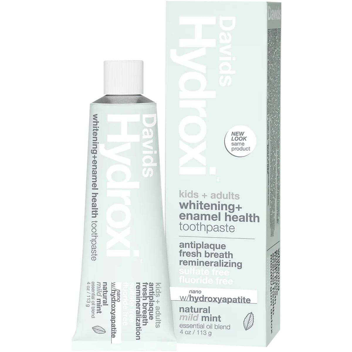 Davids Hydroxi Kids + Adults Nano Hydroxyapatite Premium Toothpaste - Mild Mint (4 oz)