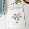 Emily Lex Studio Hydrangea Bouquet Notecards - products shown next to plant and notebooks