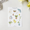 Emily Lex Studio Springtime Sticker Sheets - one product shown next to flower