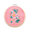 Antiquaria Diy Kit: Roses Embroidery Patch Kit - product shown embroidered 