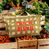 Mathilde Cabanas Vichy Market Tote - product shown on top of vegetable boxes