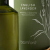 Bamford English Lavender Flora Reed Diffuser - close up of product and packaging