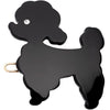 French Poodle Tige Boule Barrette - Black