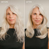 ROZ Evergreen Style Cream - before and after shown on model