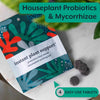 Instant Plant Food Plant Support - Indoor & Houseplant Soil ProBiotic - products shown next to packaging with infographics