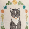 Coral & Tusk Kitten Cameo Pillow - close up of product detail