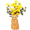 Quail Ceramics Vincent Flower Vase - Small - product shown with flowers inside it