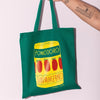 Carolyn Suzuki Goods Green Pomodoro Tote - model shown holding product 