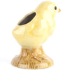 Quail Ceramics Yellow Chick Bud Vase - backside of product shown 