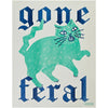 Gone Feral Cat Risograph Print