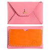 Scallop Wallet - Carnation + Orange